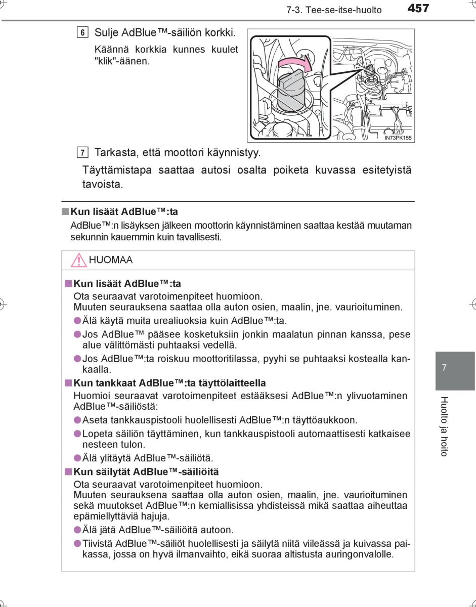 Toyota Hilux VIII 8 AN120 AN130 omistajan kasikirja / page 457