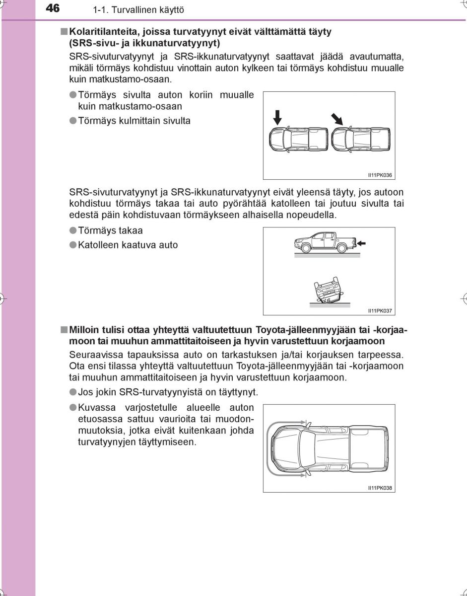 Toyota Hilux VIII 8 AN120 AN130 omistajan kasikirja / page 46