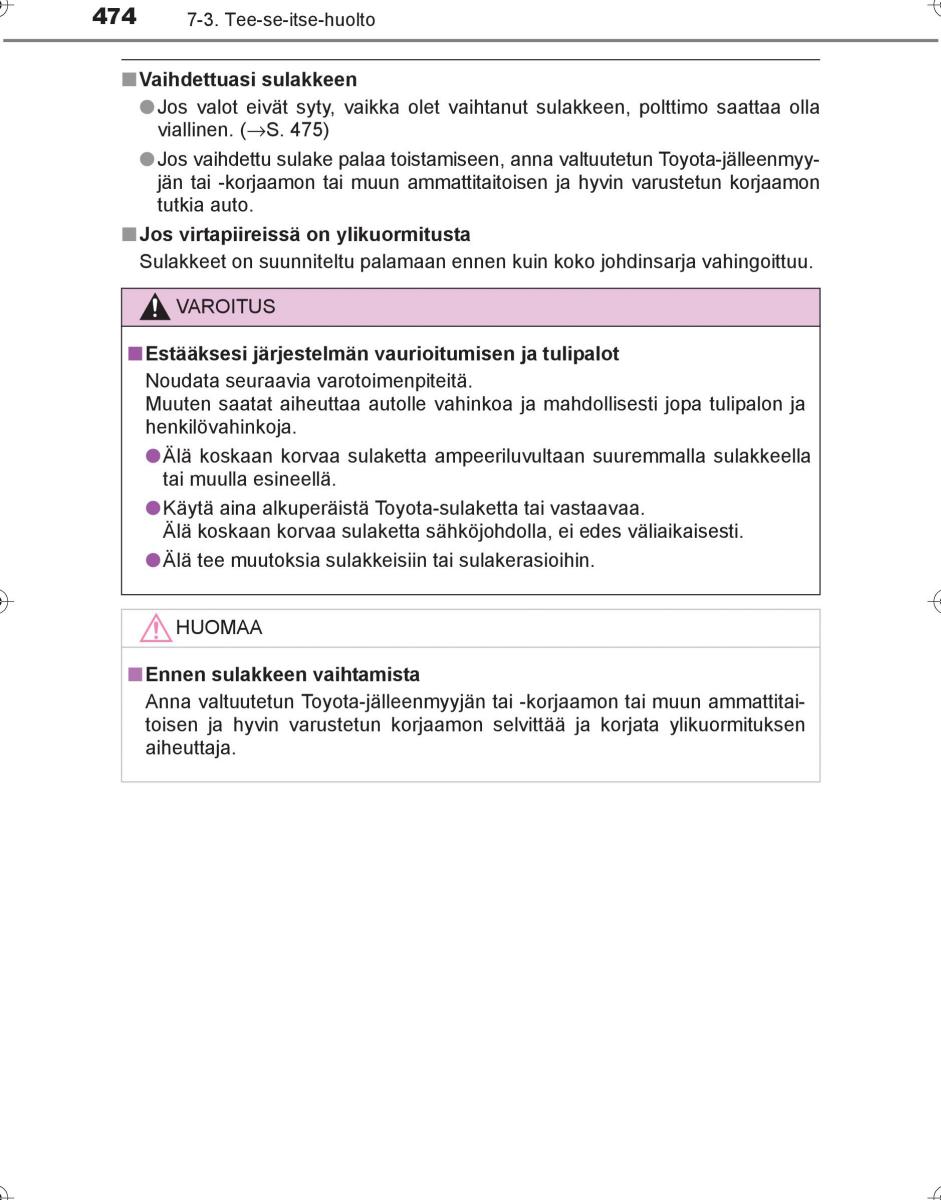 Toyota Hilux VIII 8 AN120 AN130 omistajan kasikirja / page 474