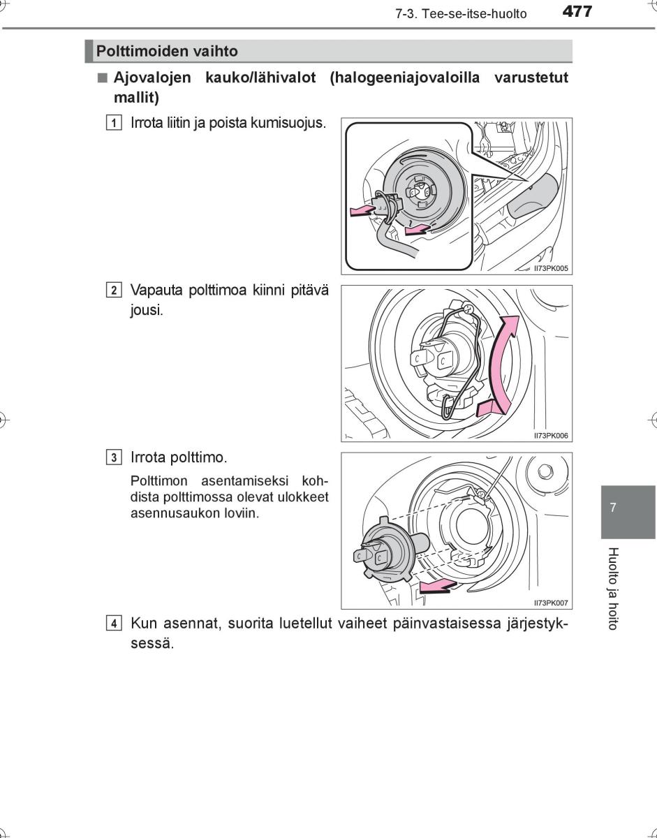 Toyota Hilux VIII 8 AN120 AN130 omistajan kasikirja / page 477