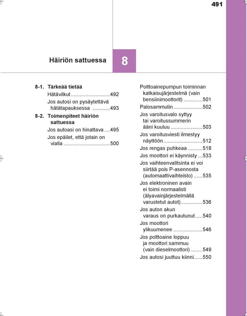 Toyota Hilux VIII 8 AN120 AN130 omistajan kasikirja / page 491