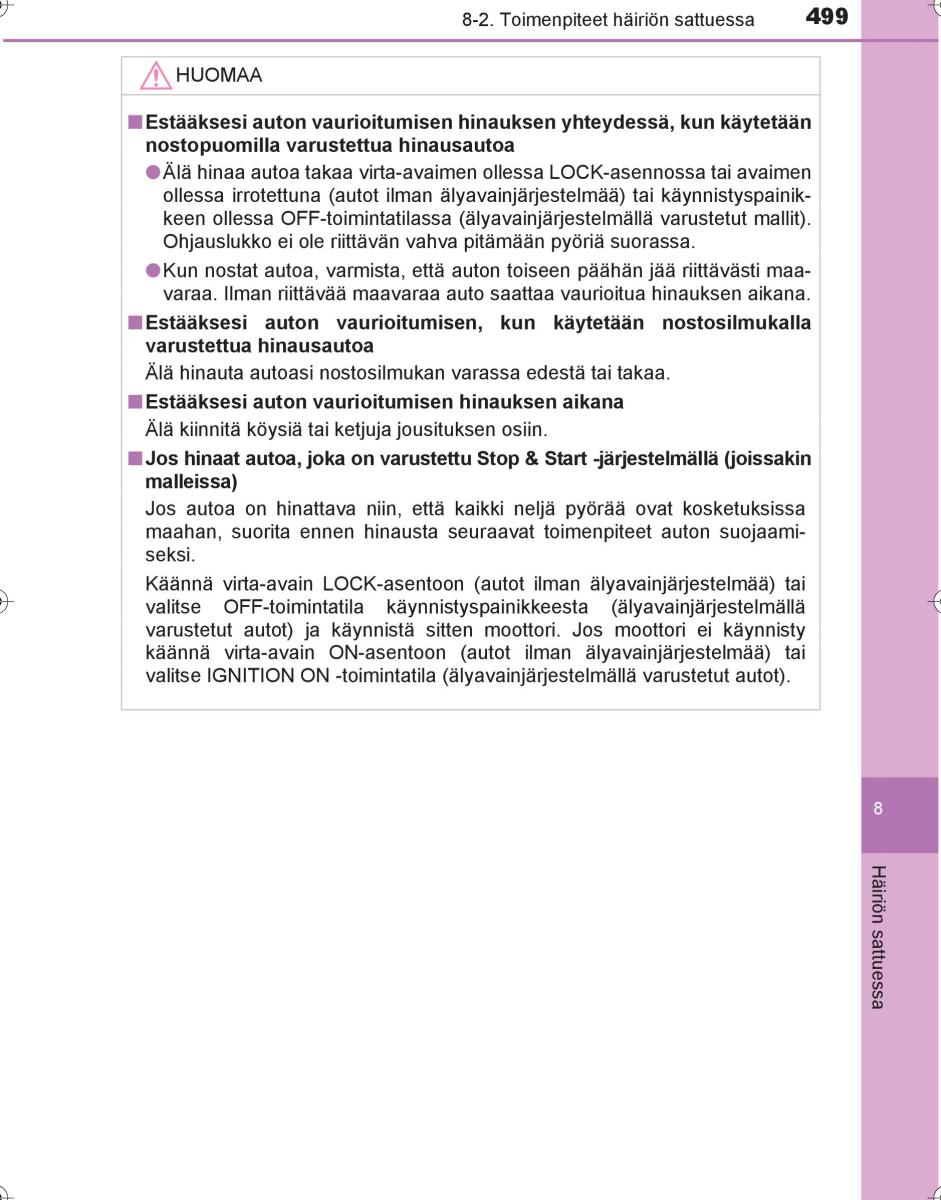 Toyota Hilux VIII 8 AN120 AN130 omistajan kasikirja / page 499