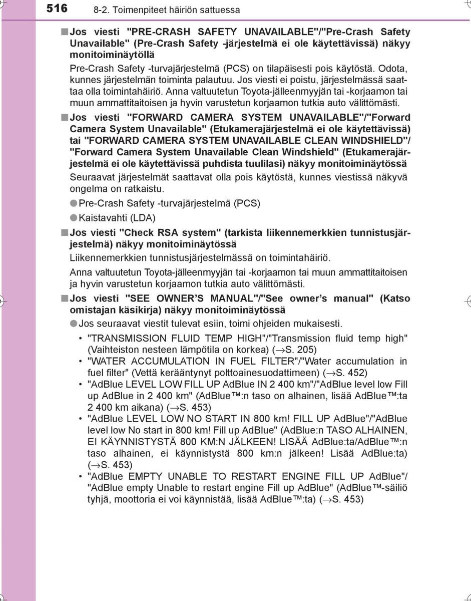 Toyota Hilux VIII 8 AN120 AN130 omistajan kasikirja / page 516