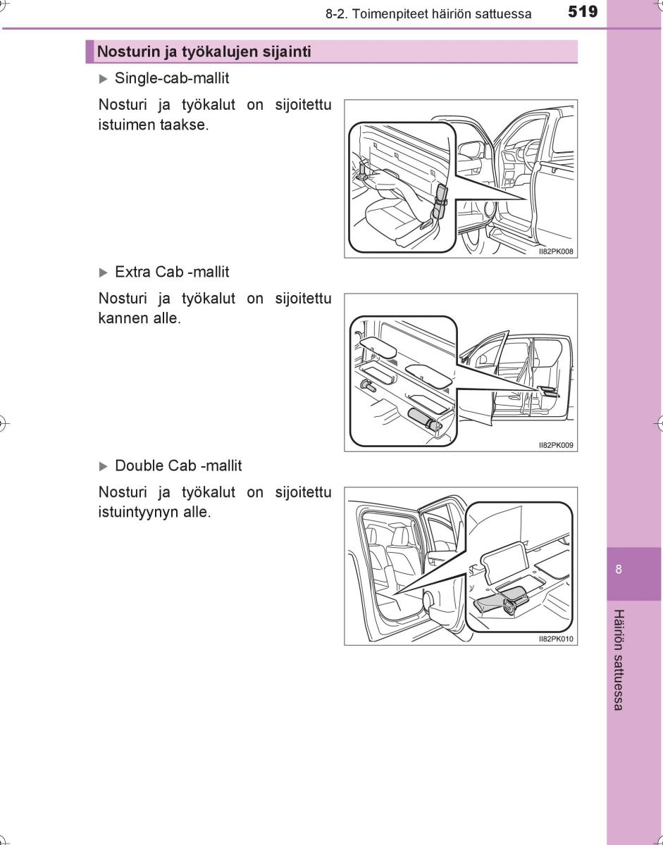 Toyota Hilux VIII 8 AN120 AN130 omistajan kasikirja / page 519