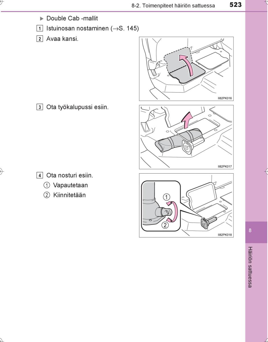 Toyota Hilux VIII 8 AN120 AN130 omistajan kasikirja / page 523