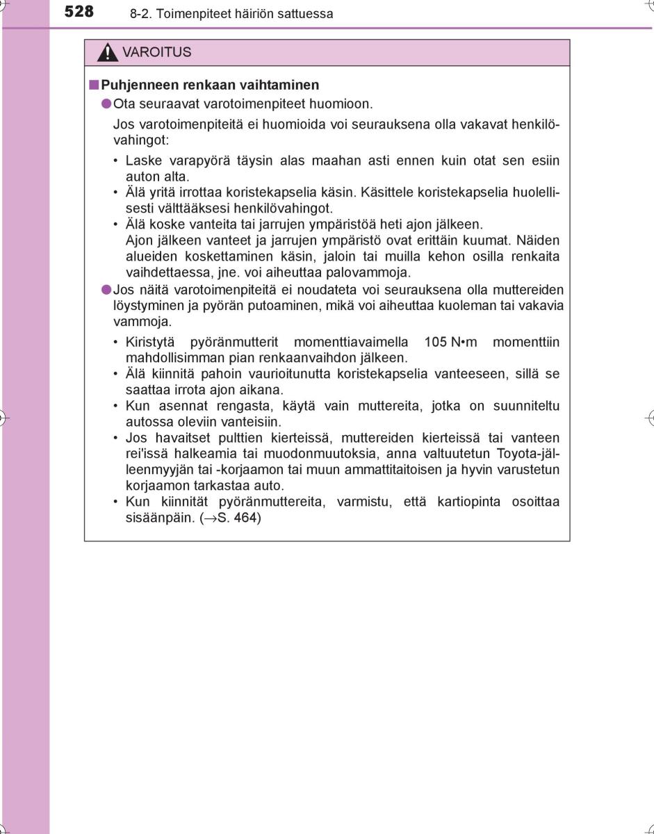 Toyota Hilux VIII 8 AN120 AN130 omistajan kasikirja / page 528