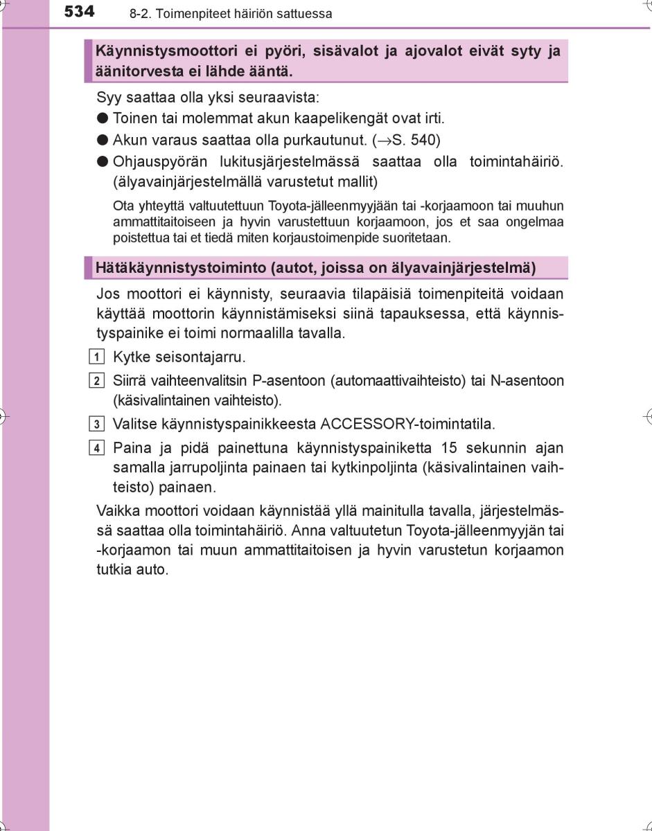 Toyota Hilux VIII 8 AN120 AN130 omistajan kasikirja / page 534