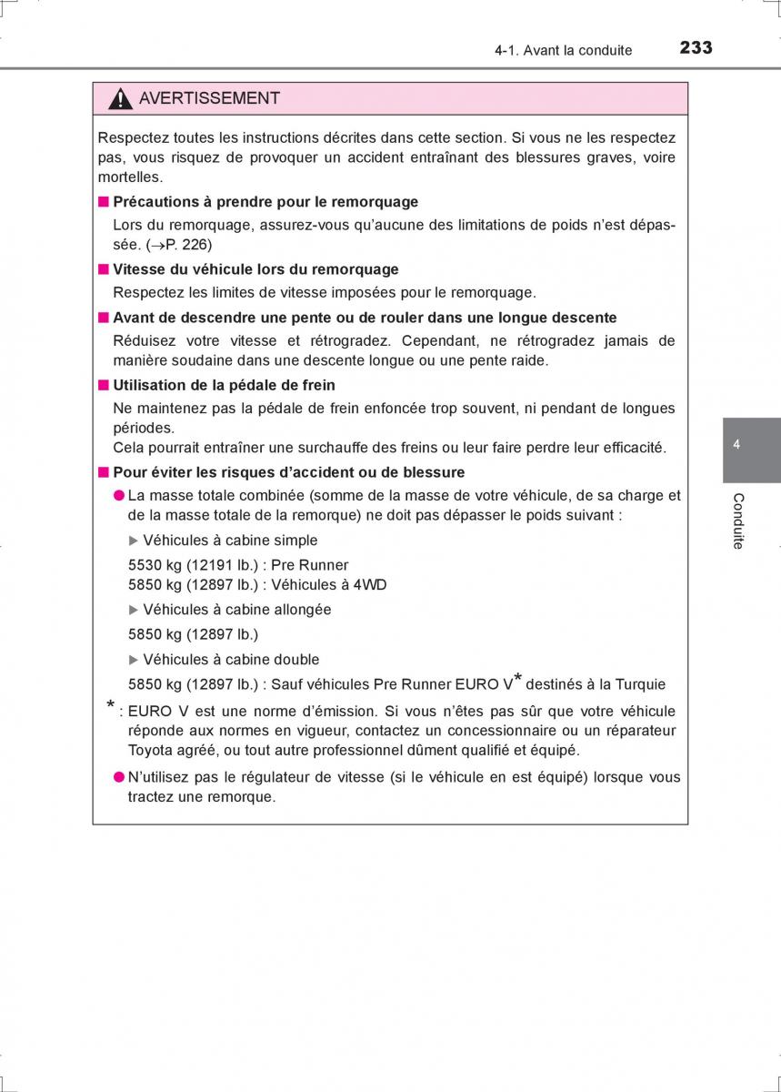 Toyota Hilux VIII 8 AN120 AN130 manuel du proprietaire / page 233