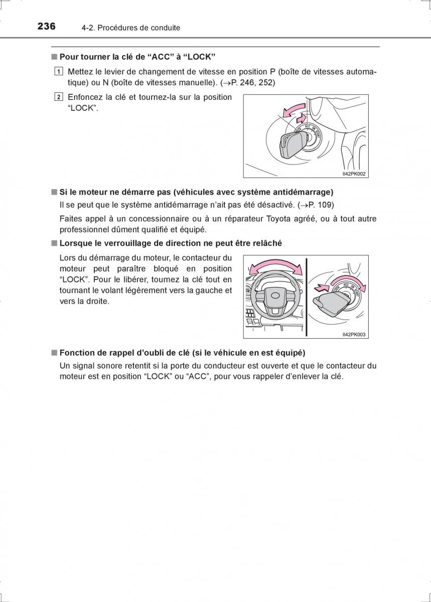 Toyota Hilux VIII 8 AN120 AN130 manuel du proprietaire / page 236