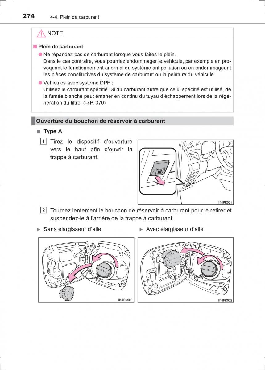 Toyota Hilux VIII 8 AN120 AN130 manuel du proprietaire / page 274