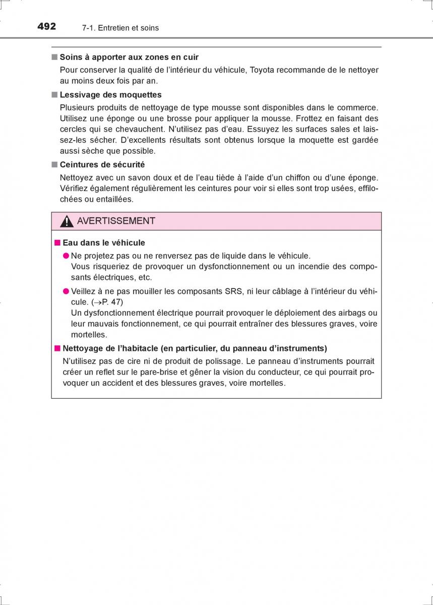 Toyota Hilux VIII 8 AN120 AN130 manuel du proprietaire / page 492