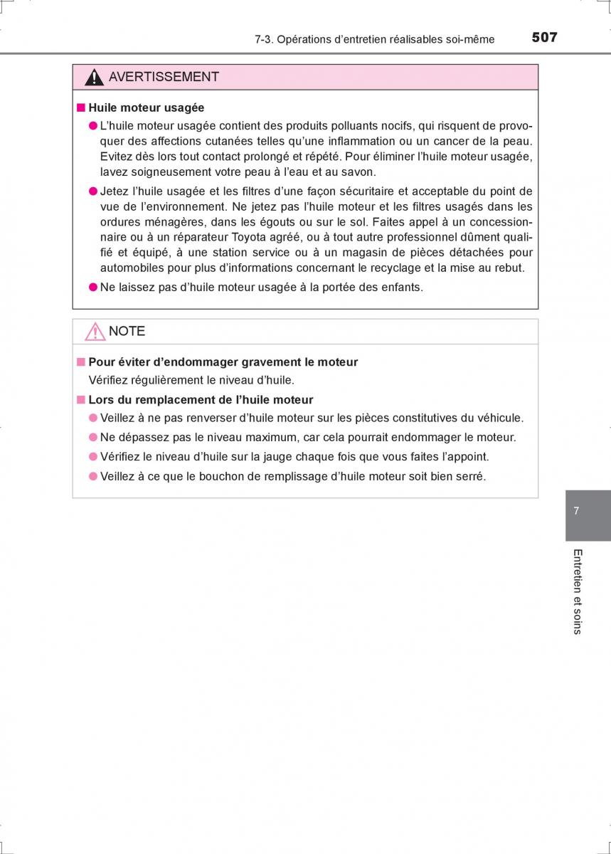 Toyota Hilux VIII 8 AN120 AN130 manuel du proprietaire / page 507