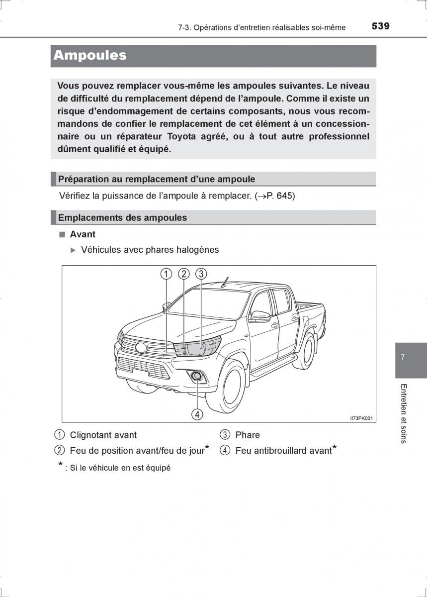 Toyota Hilux VIII 8 AN120 AN130 manuel du proprietaire / page 539