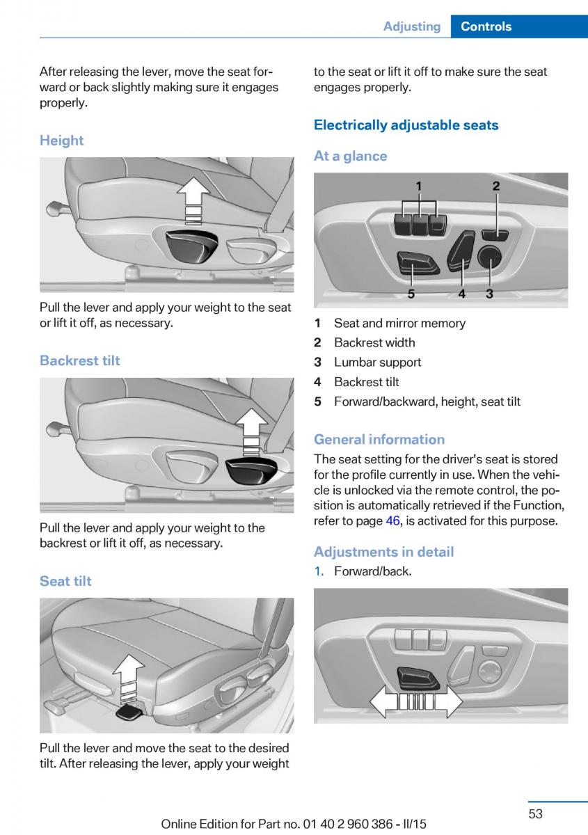 BMW X3 F25 owners manual / page 57