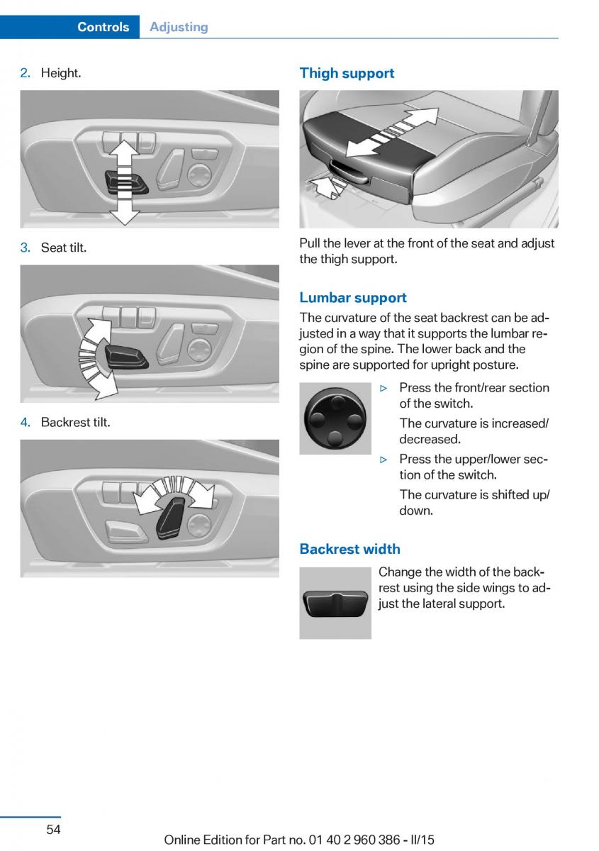 BMW X3 F25 owners manual / page 58