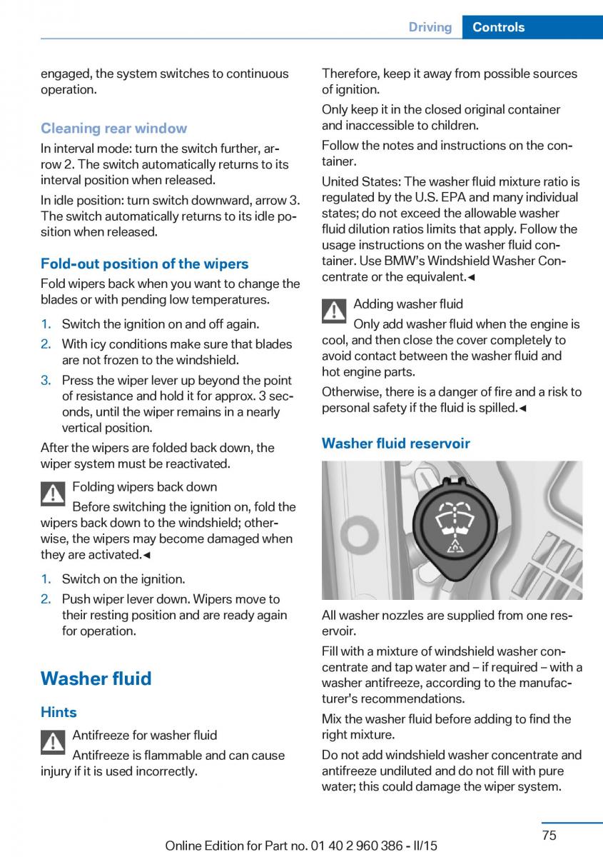 BMW X3 F25 owners manual / page 79