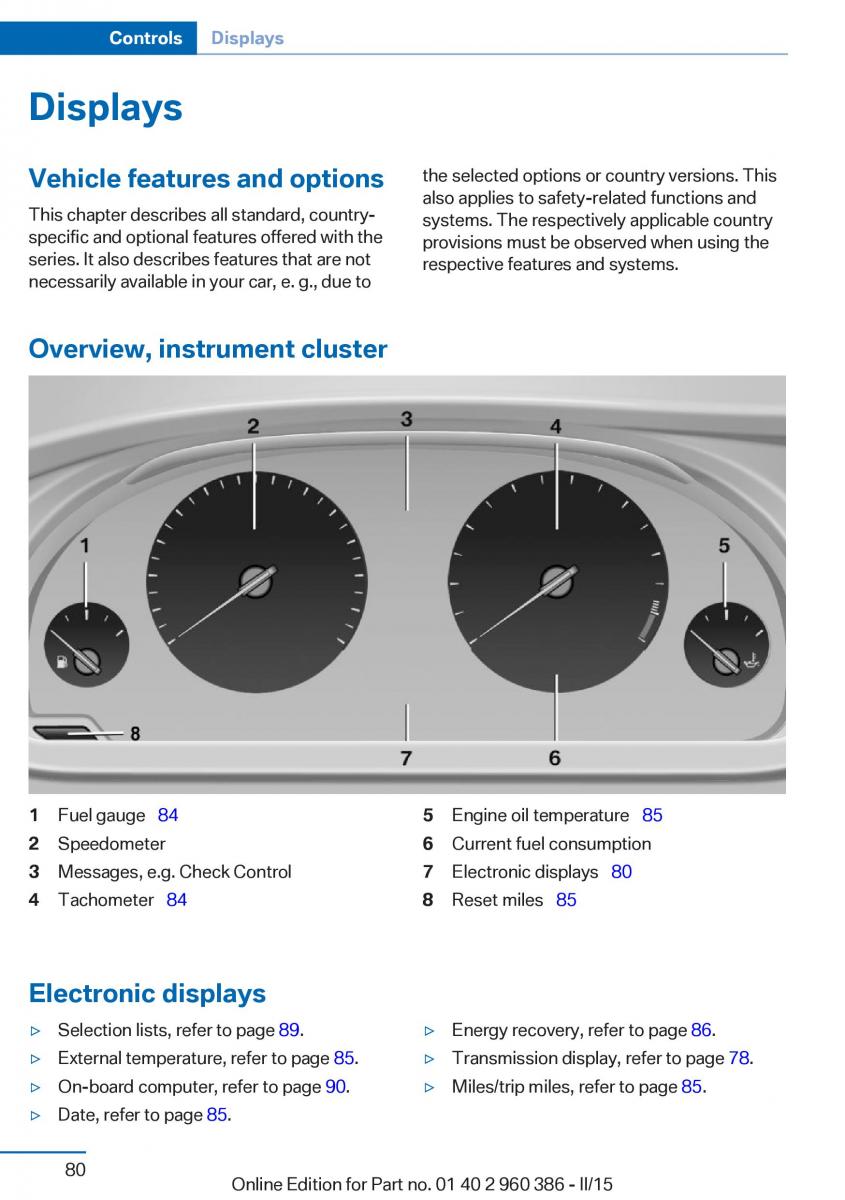 BMW X3 F25 owners manual / page 84