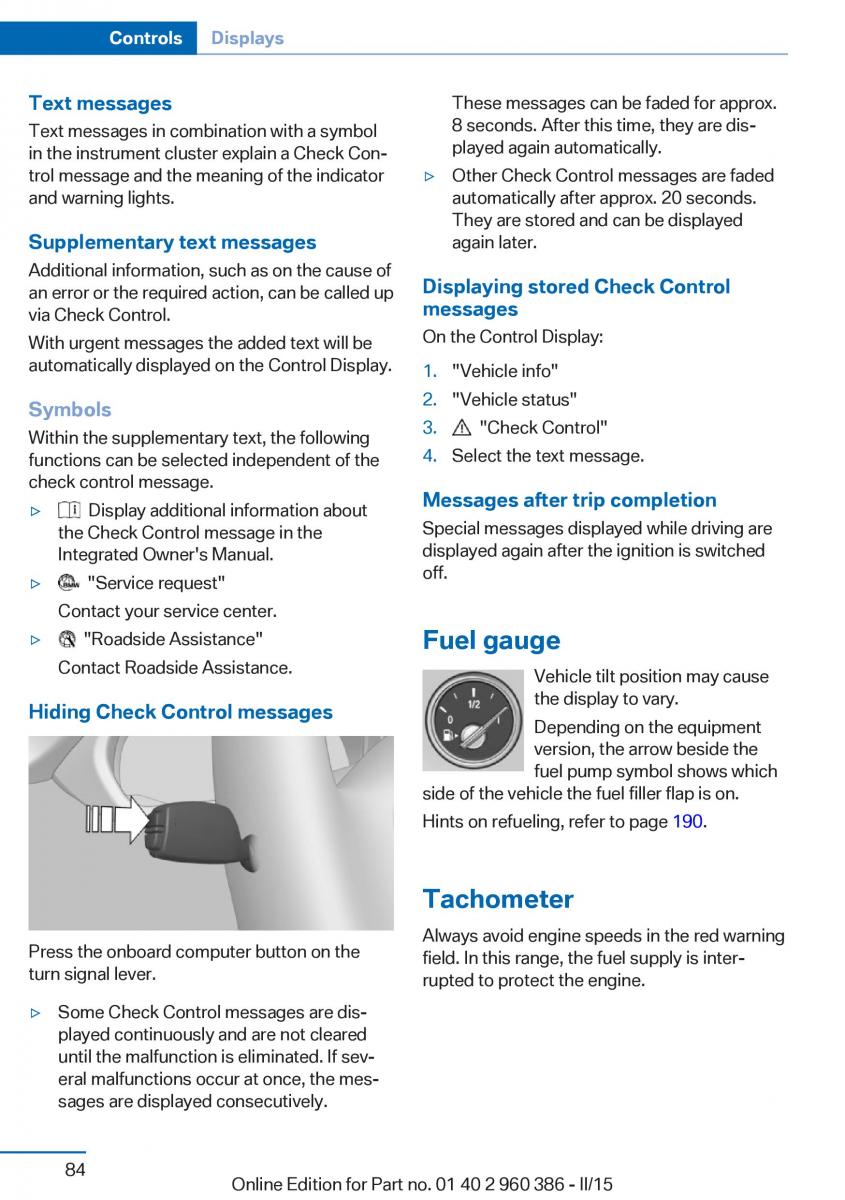 BMW X3 F25 owners manual / page 88