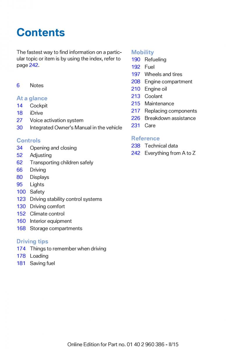 BMW X3 F25 owners manual / page 9