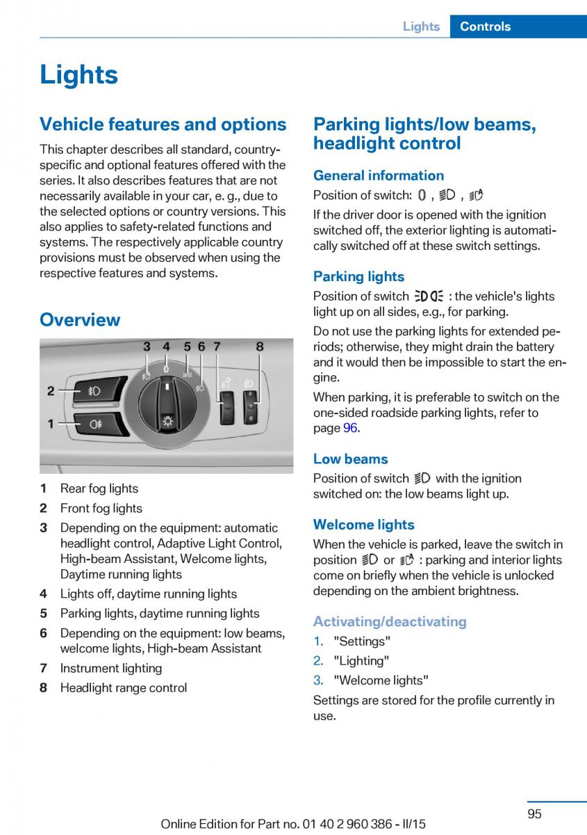 BMW X3 F25 owners manual / page 99