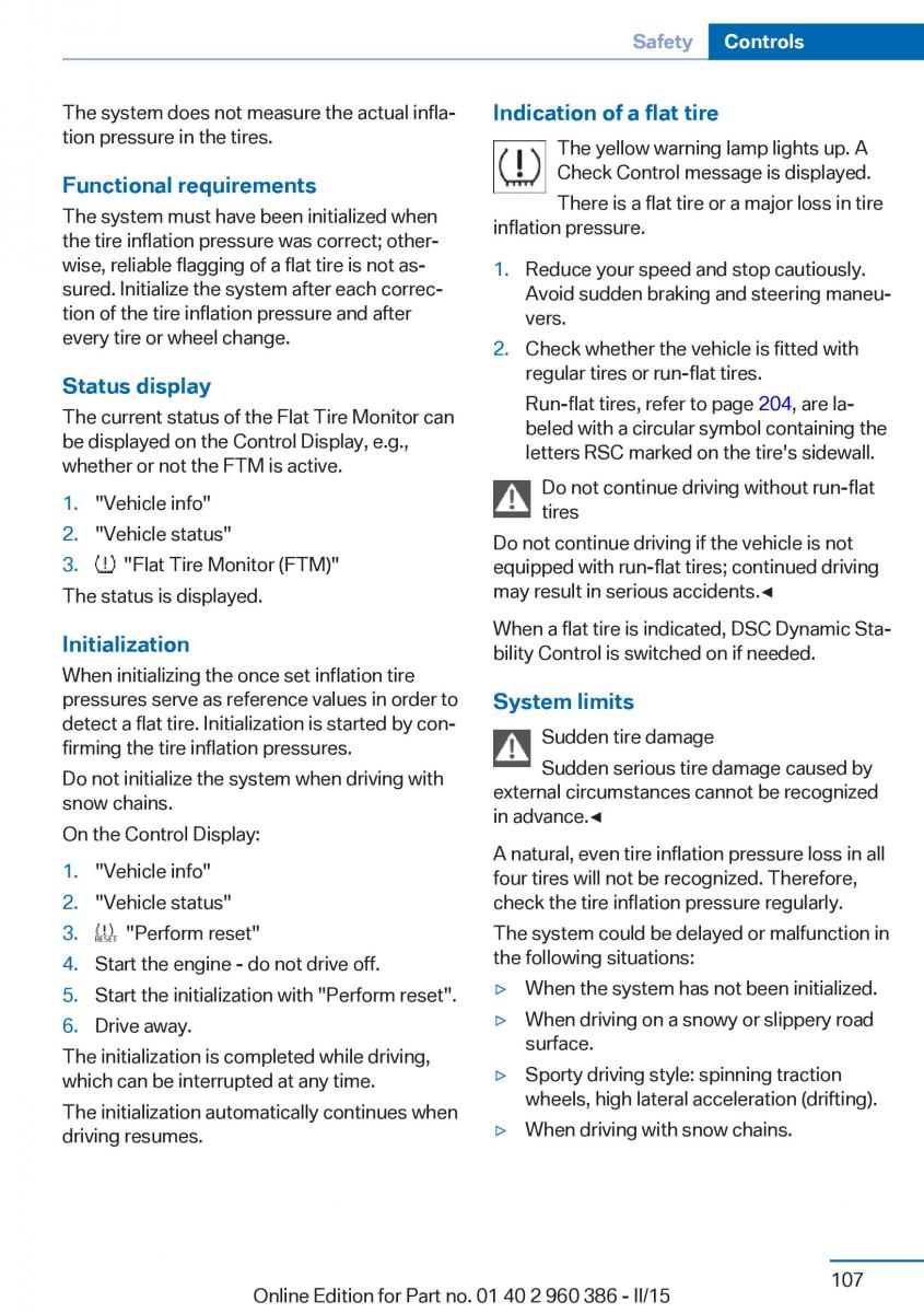 BMW X3 F25 owners manual / page 111