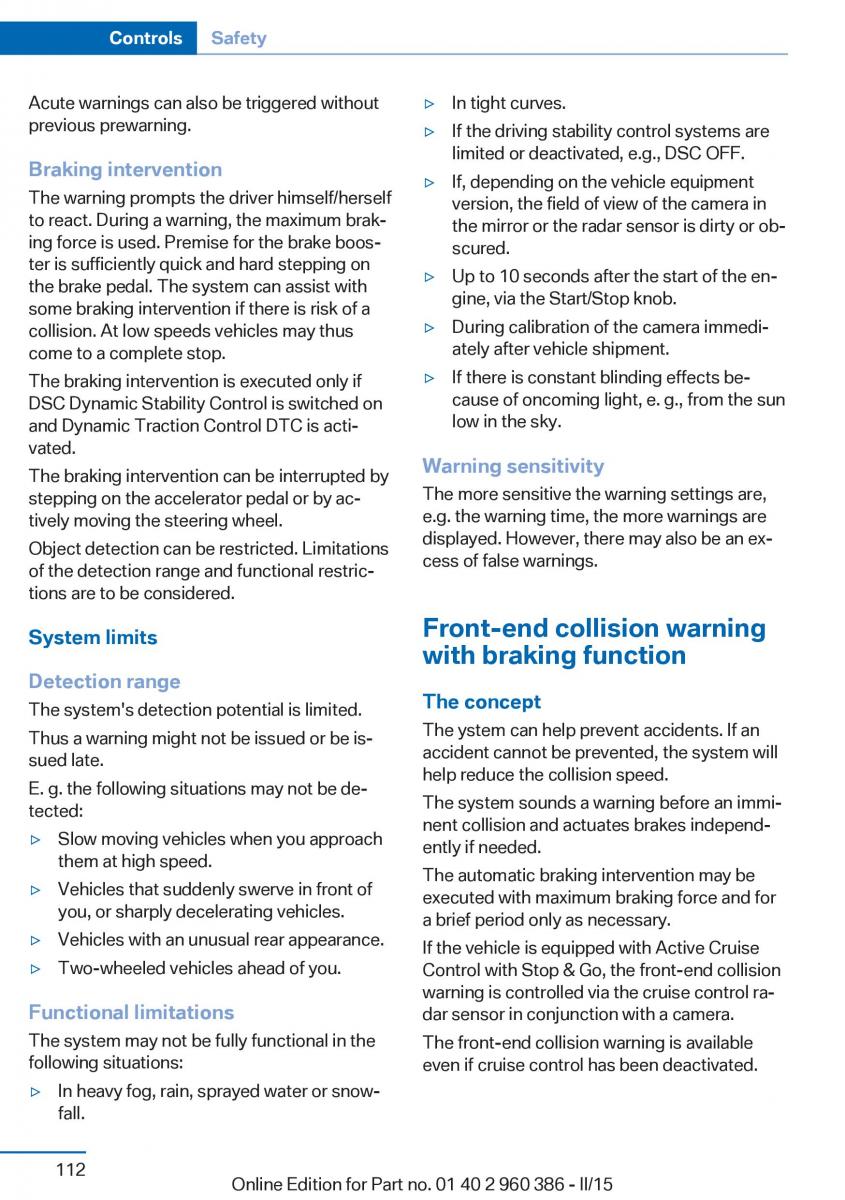 BMW X3 F25 owners manual / page 116