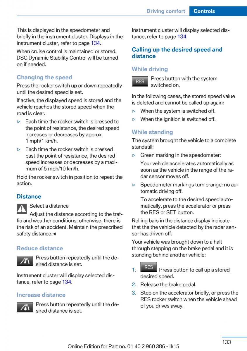 BMW X3 F25 owners manual / page 137