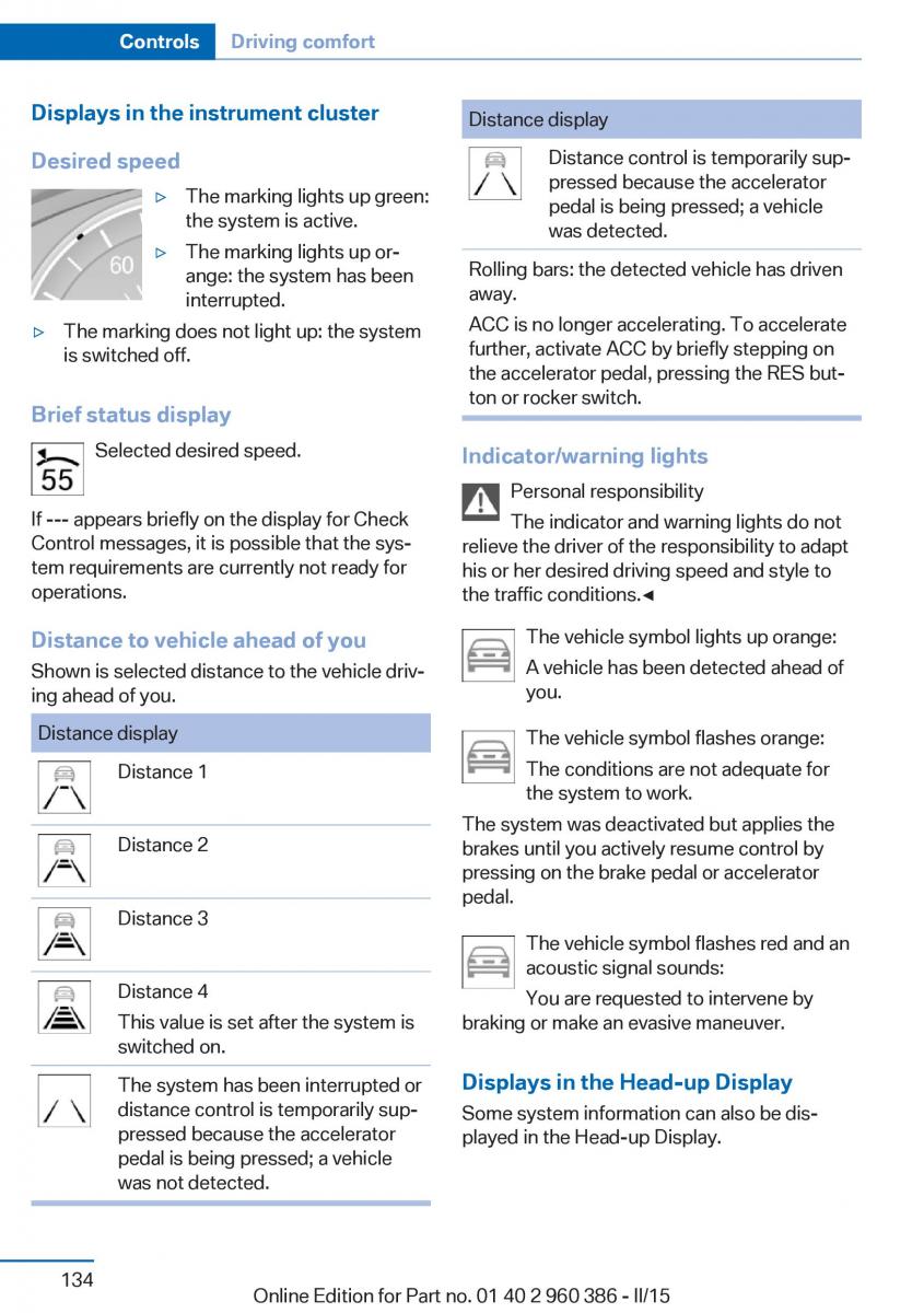 BMW X3 F25 owners manual / page 138