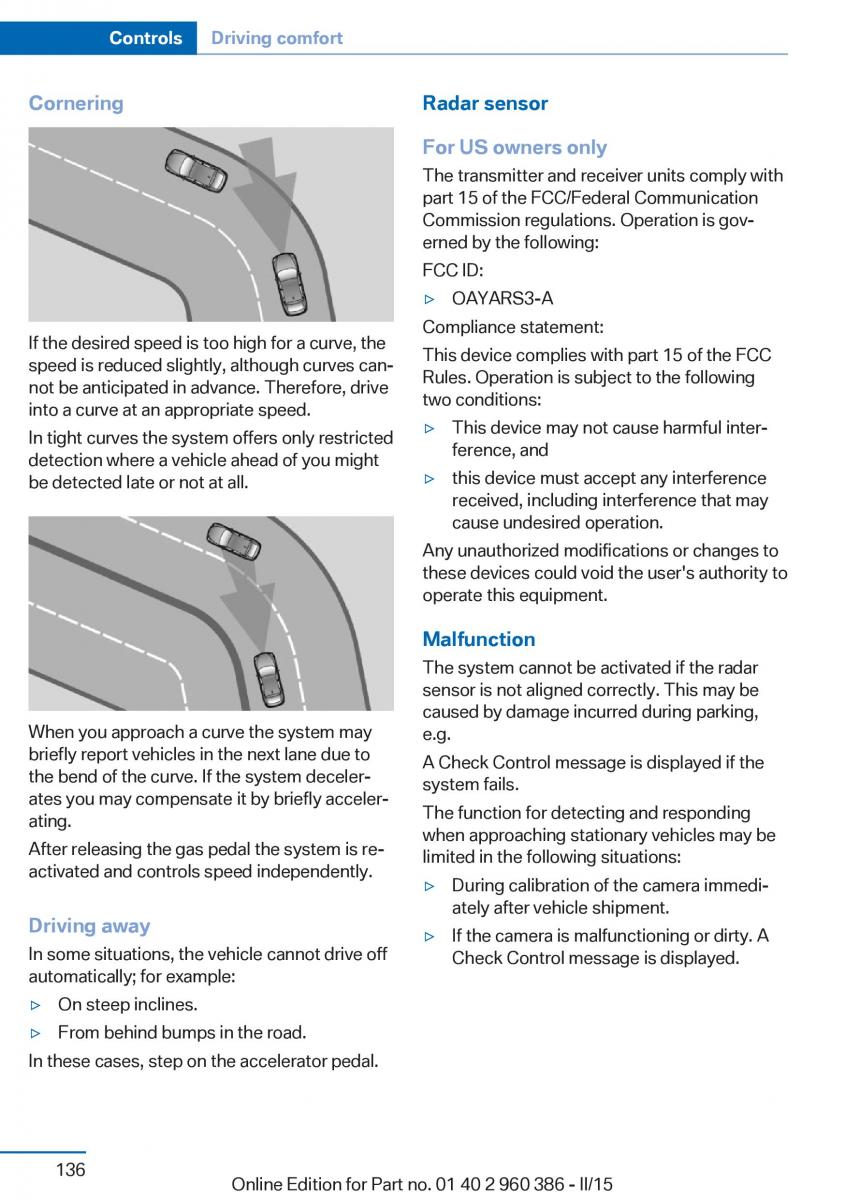 BMW X3 F25 owners manual / page 140