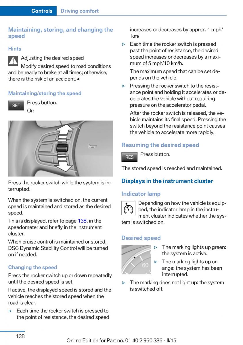 BMW X3 F25 owners manual / page 142