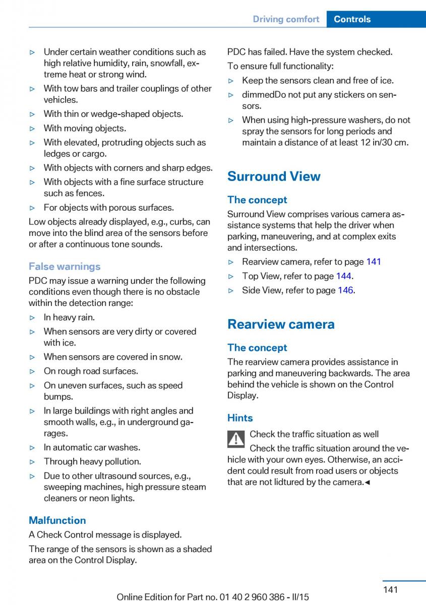 BMW X3 F25 owners manual / page 145