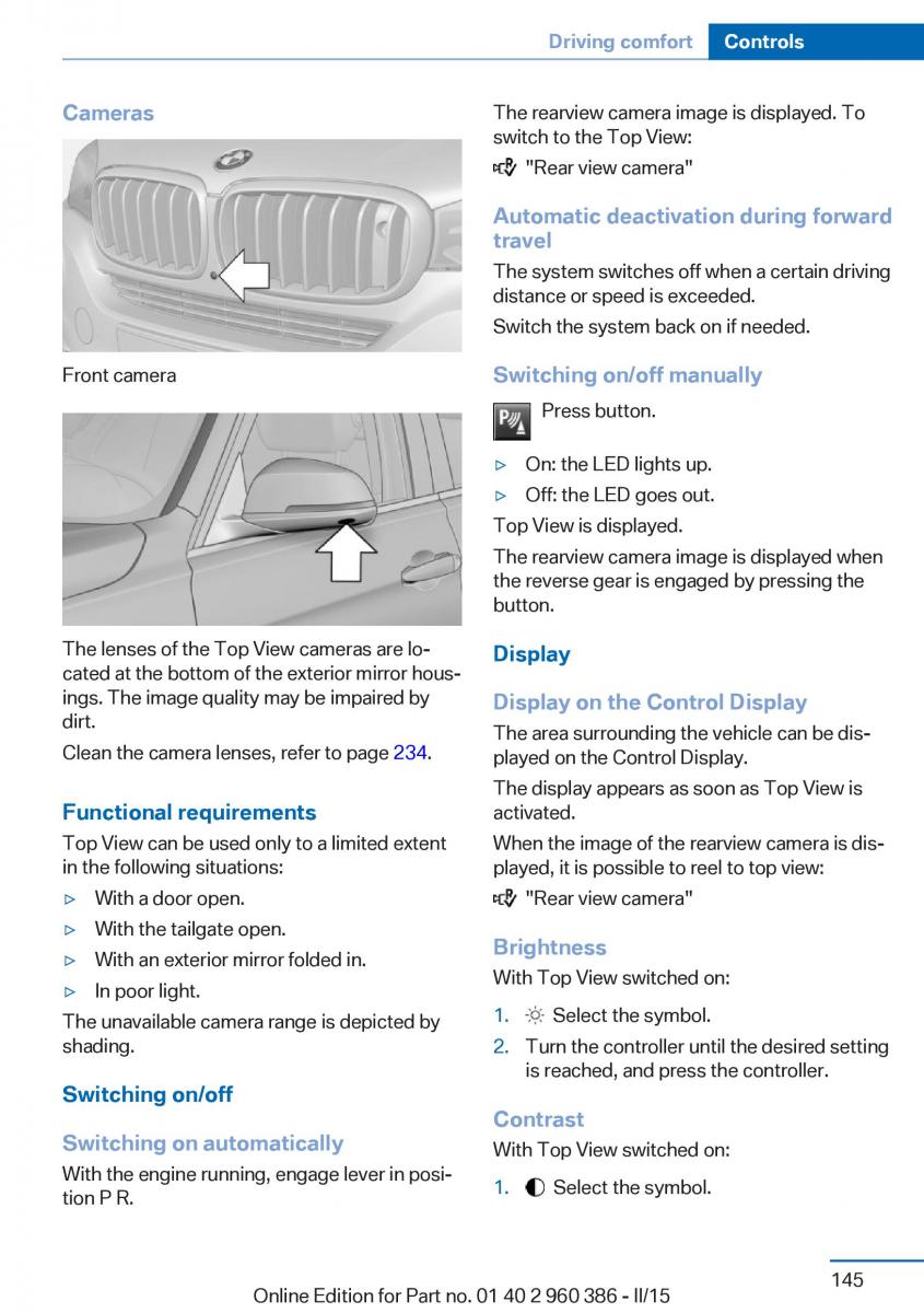 BMW X3 F25 owners manual / page 149