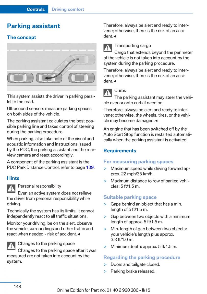 BMW X3 F25 owners manual / page 152