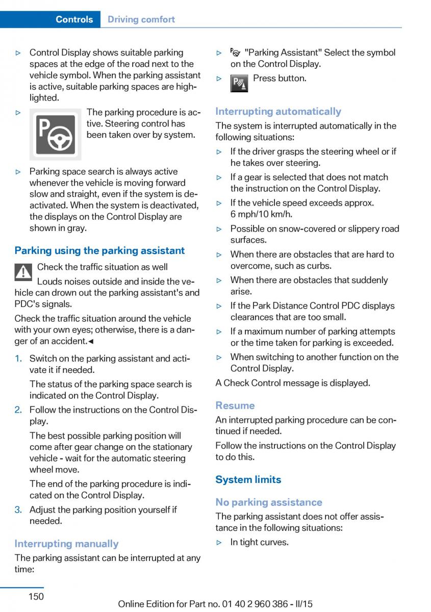 BMW X3 F25 owners manual / page 154