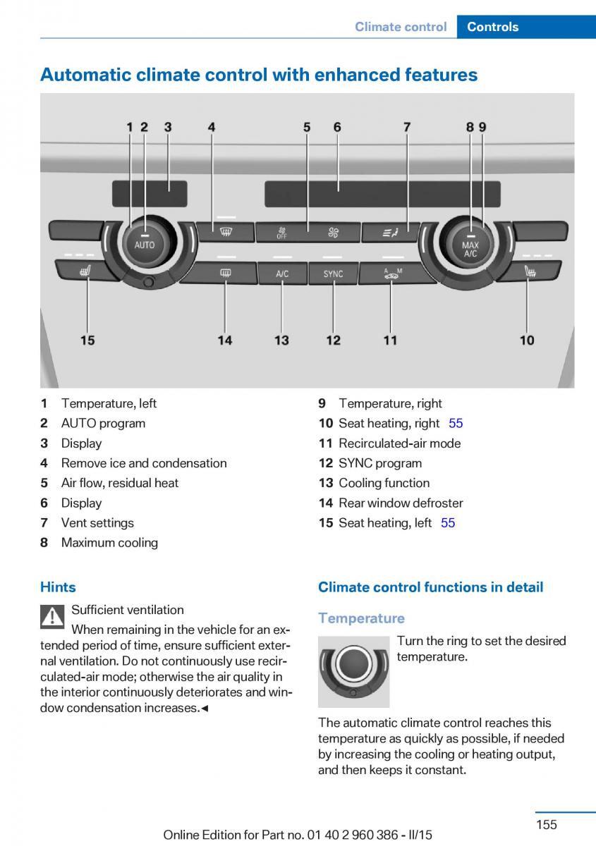 BMW X3 F25 owners manual / page 159