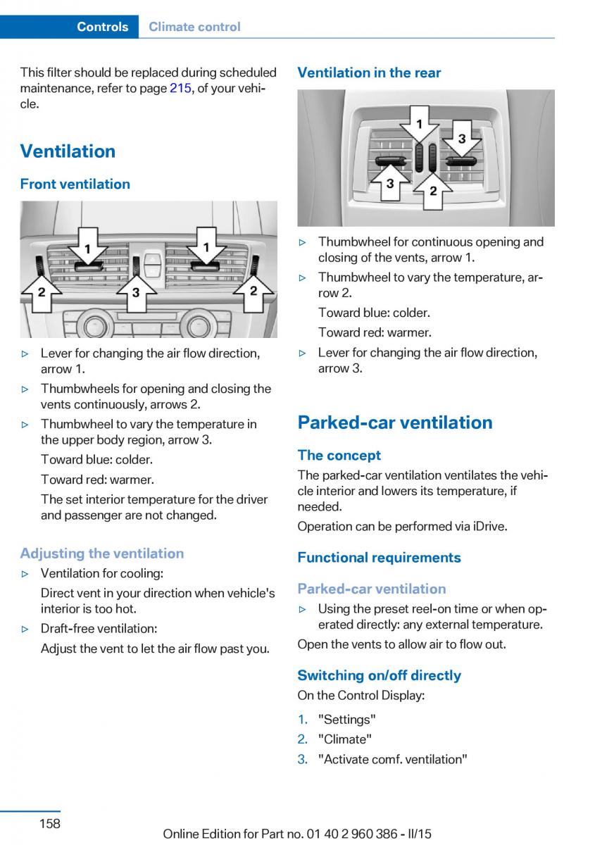 BMW X3 F25 owners manual / page 162