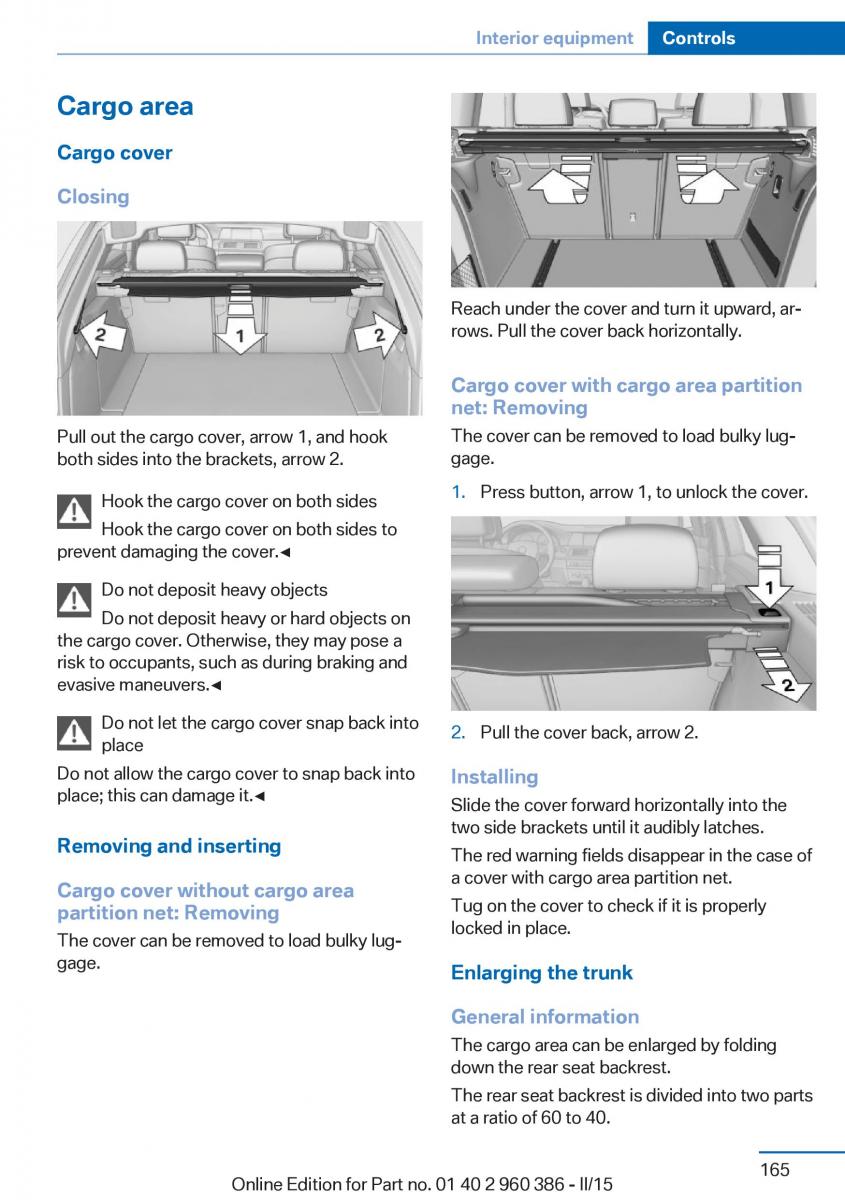 BMW X3 F25 owners manual / page 169