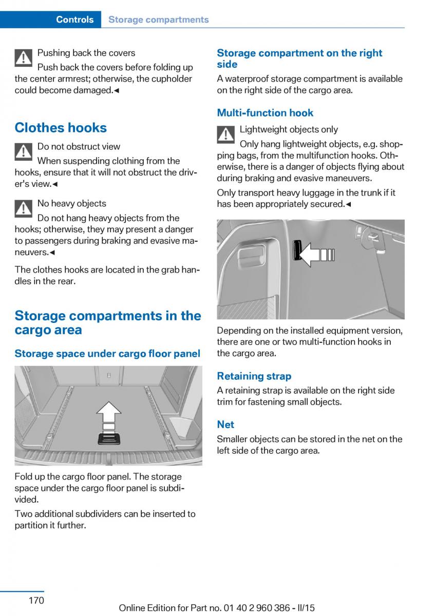 BMW X3 F25 owners manual / page 174