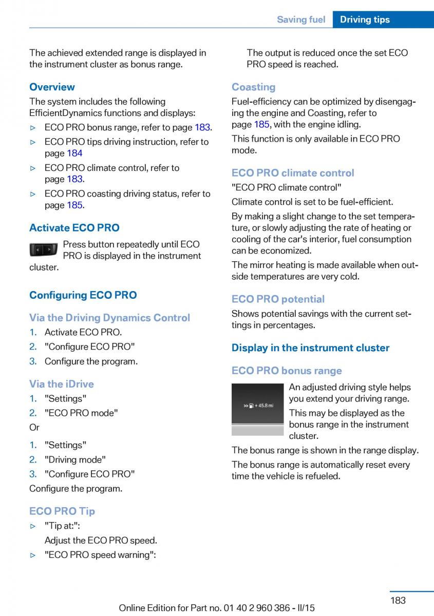 BMW X3 F25 owners manual / page 187