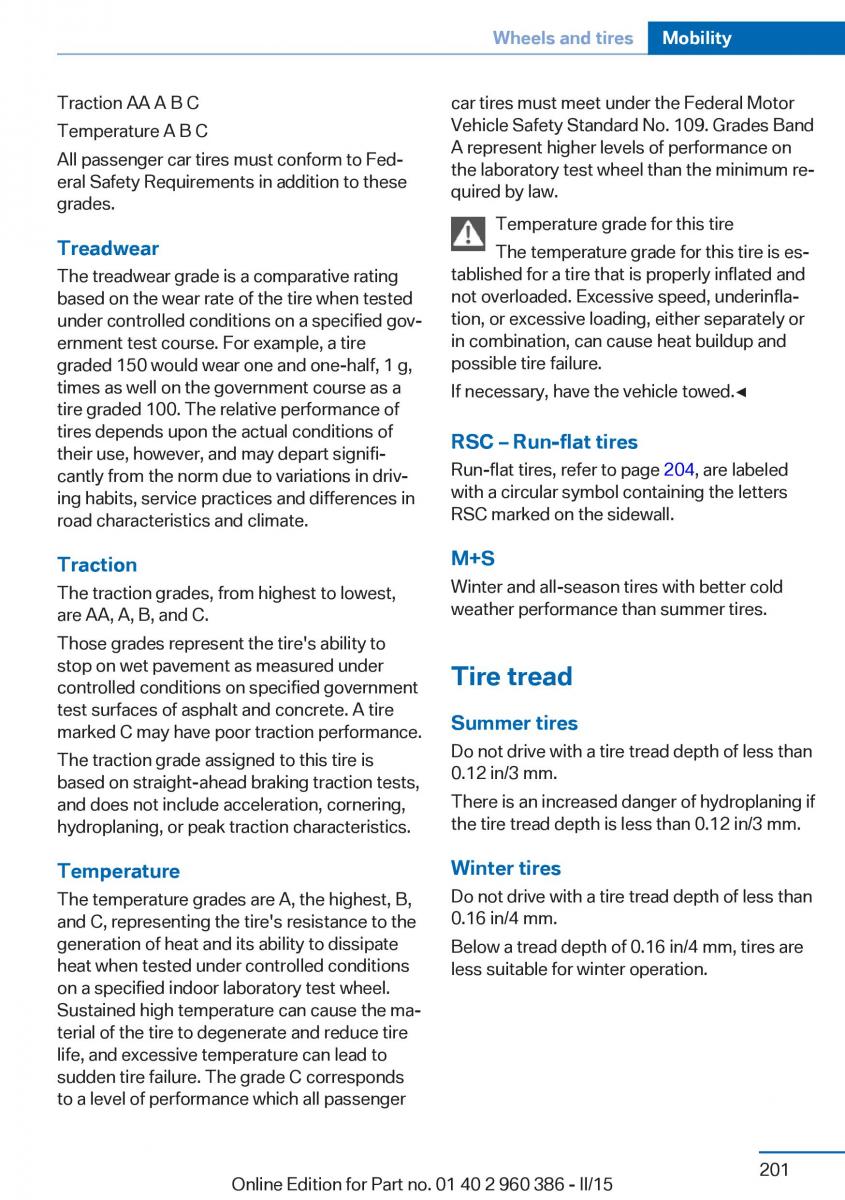 BMW X3 F25 owners manual / page 205