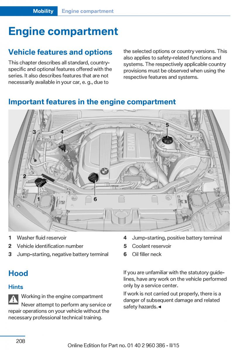 BMW X3 F25 owners manual / page 212