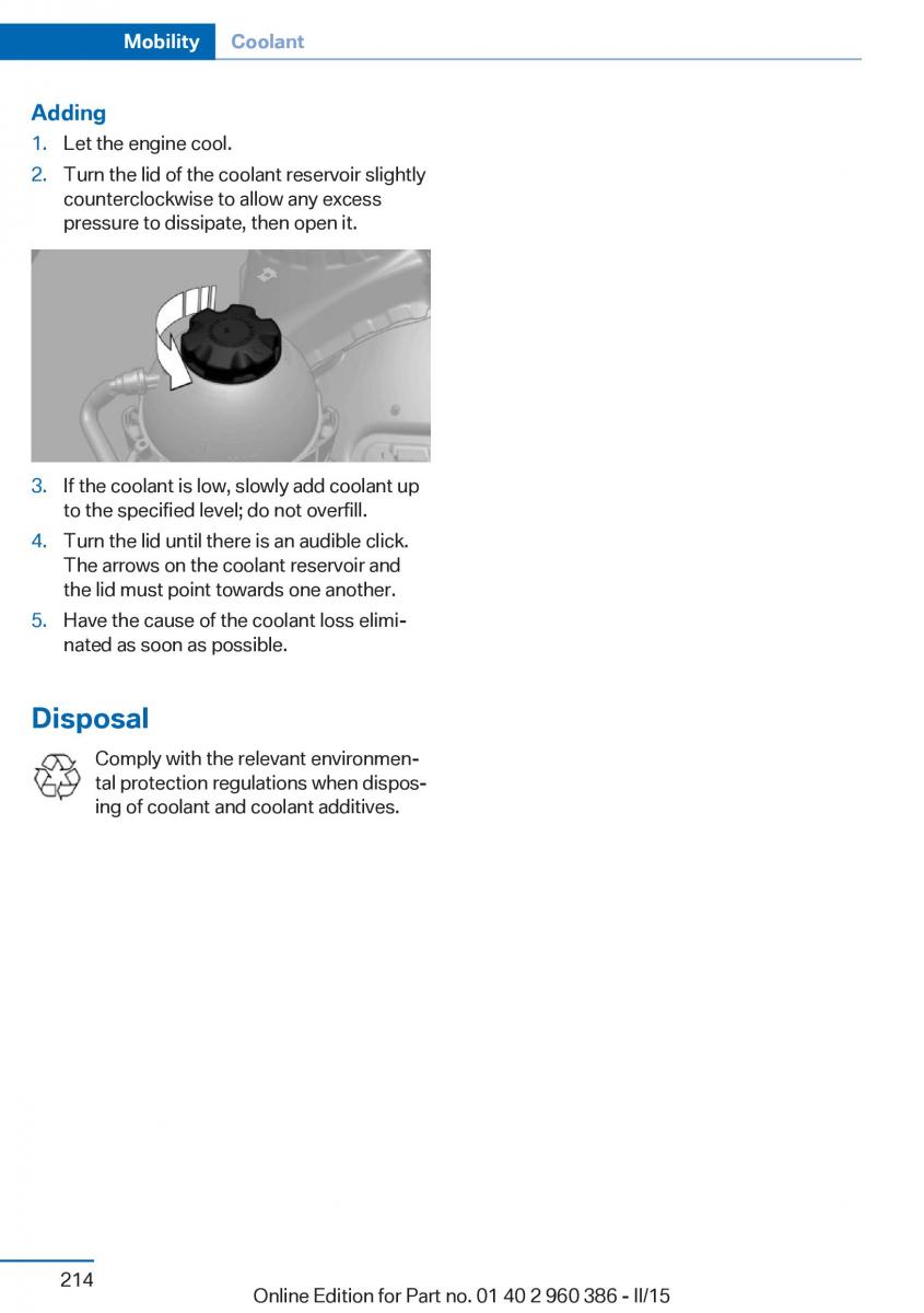 BMW X3 F25 owners manual / page 218