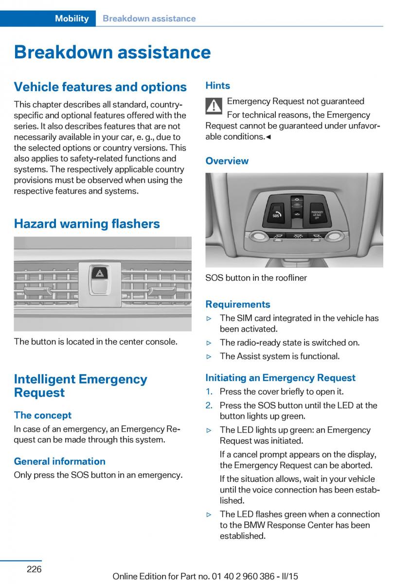 BMW X3 F25 owners manual / page 230