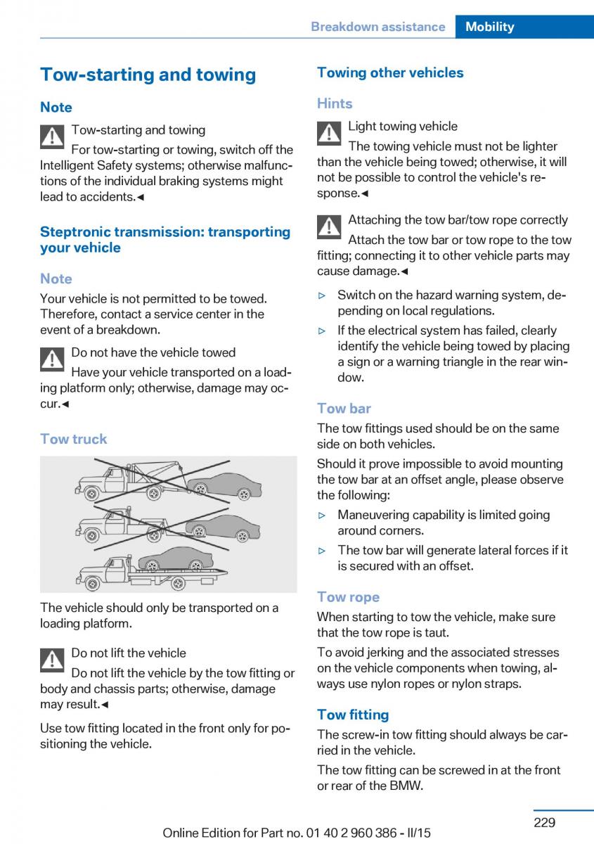 BMW X3 F25 owners manual / page 233