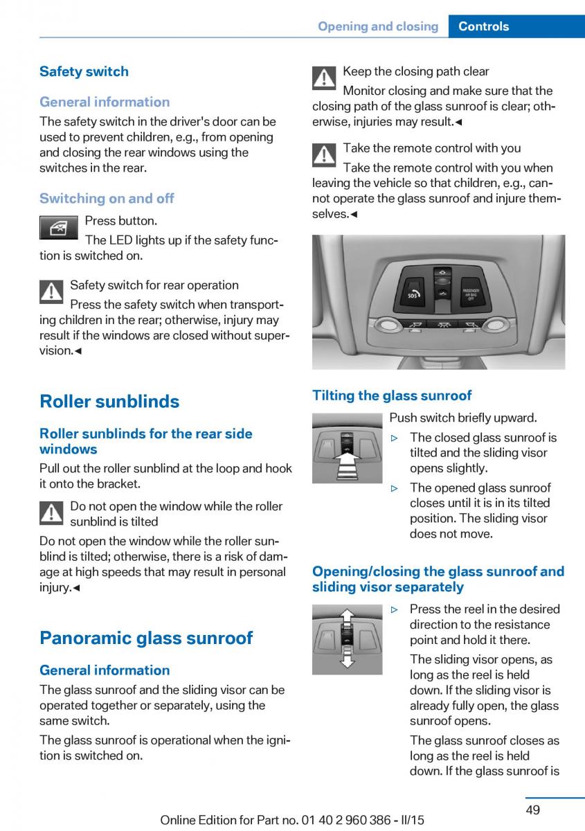 BMW X3 F25 owners manual / page 53