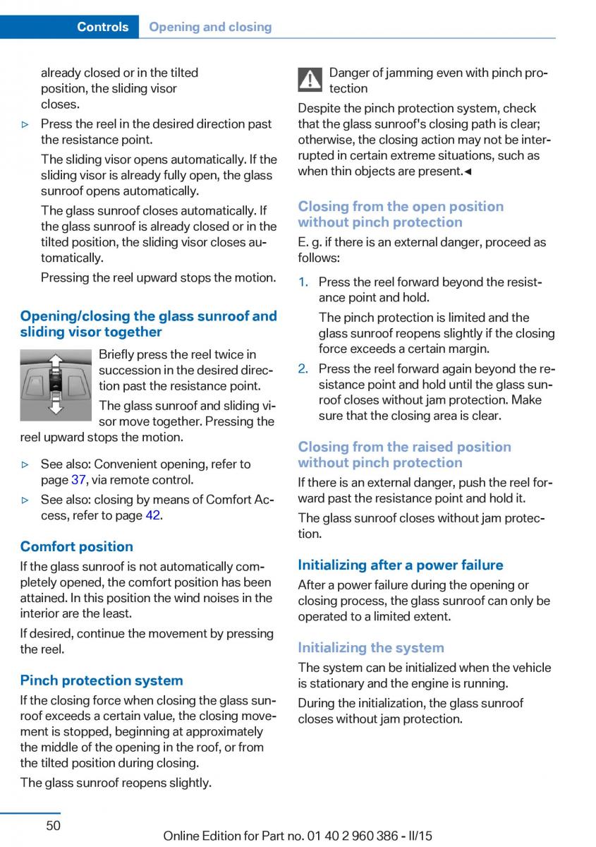 BMW X3 F25 owners manual / page 54