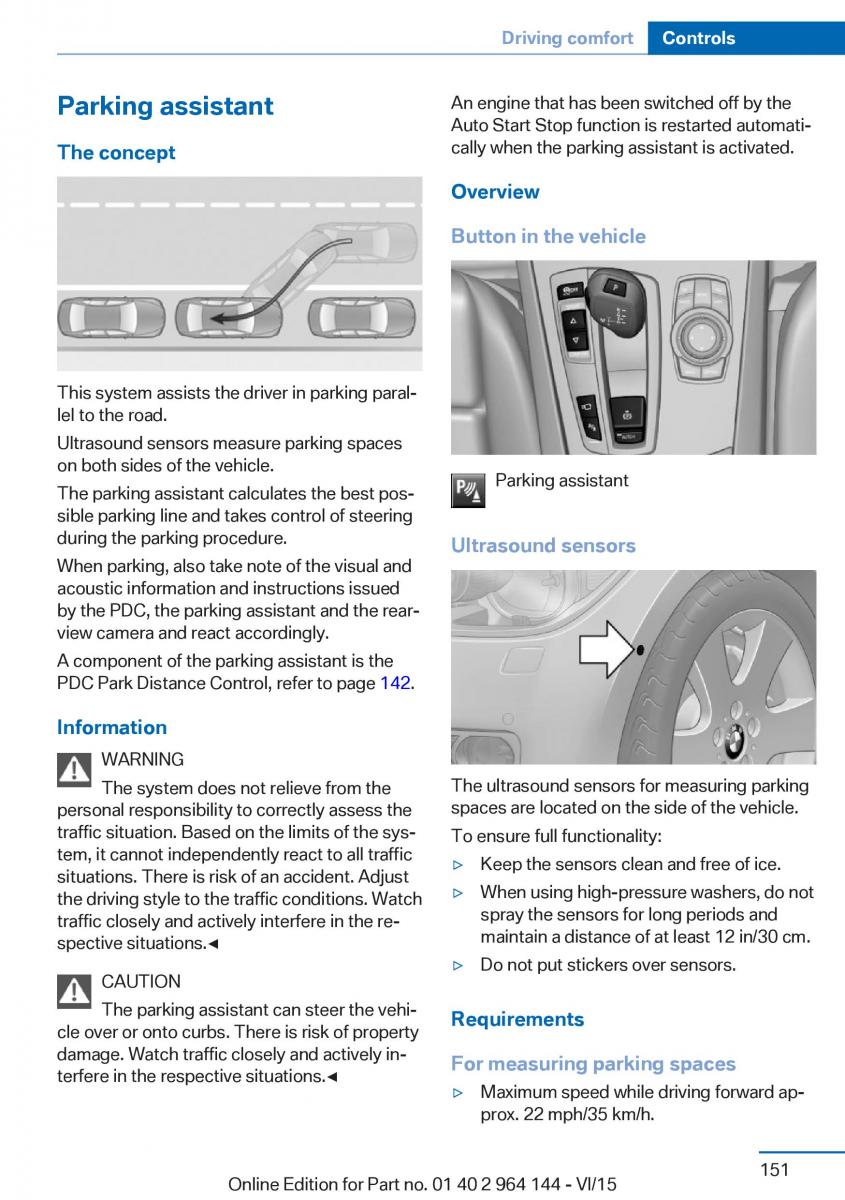 BMW X4 F26 owners manual / page 151