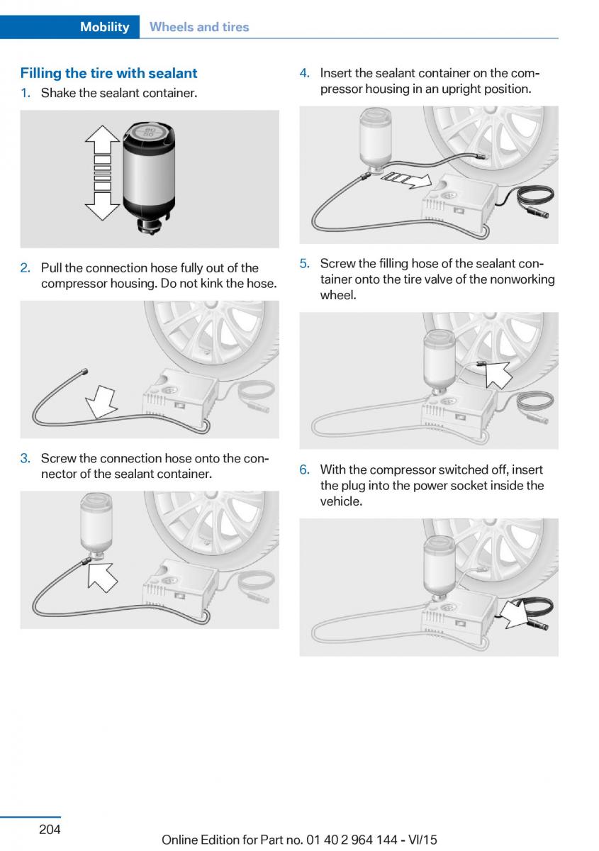 BMW X4 F26 owners manual / page 204