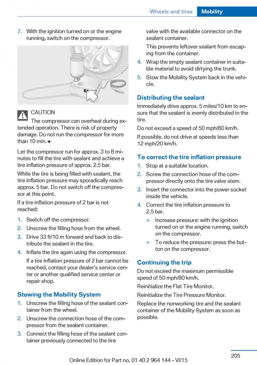 BMW X4 F26 owners manual / page 205