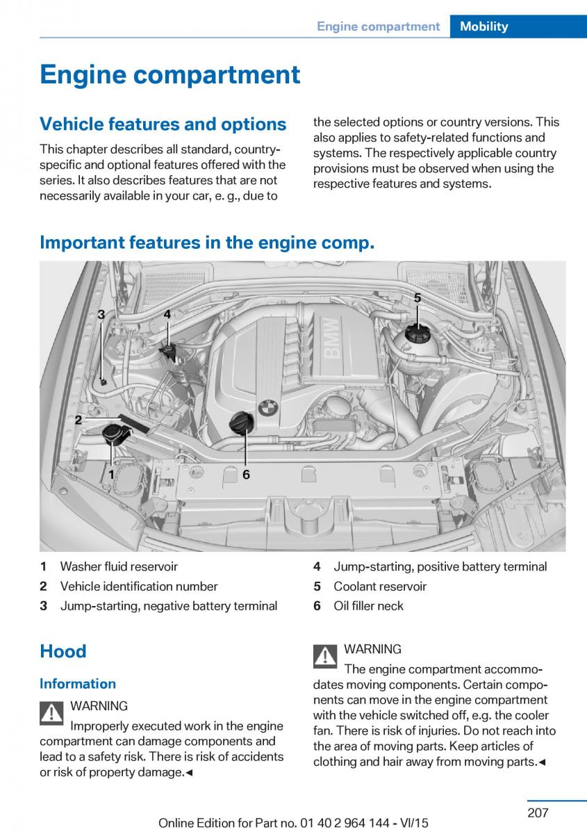 BMW X4 F26 owners manual / page 207